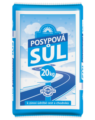 FORESTINA Granulovaná posypová sůl 20 kg zrn 1-6 mm