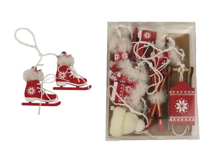 Vánoční ozdoby Box 6 ks HY - 4718