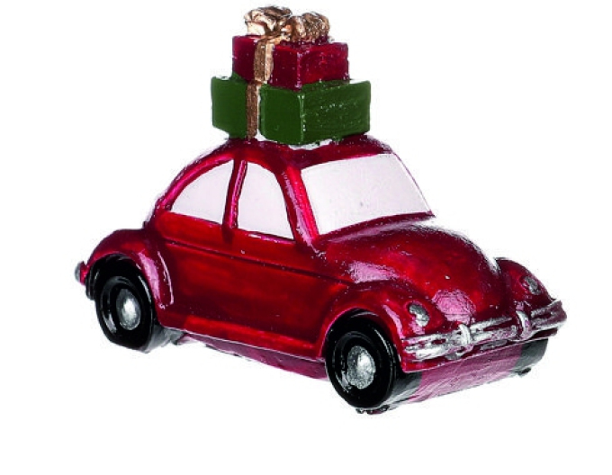 Vánoční dekorativní auto s dárkem