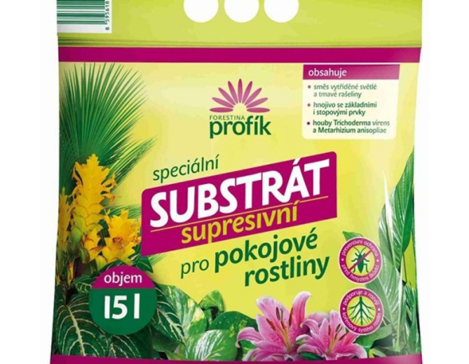 Profík Supresivní substrát pro pokojové rostliny 15l