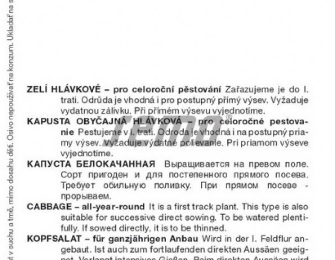 Semo Zelí hlávkové Minica F1