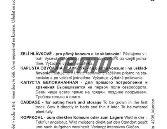Semenné zelí ´Murdoc F1´