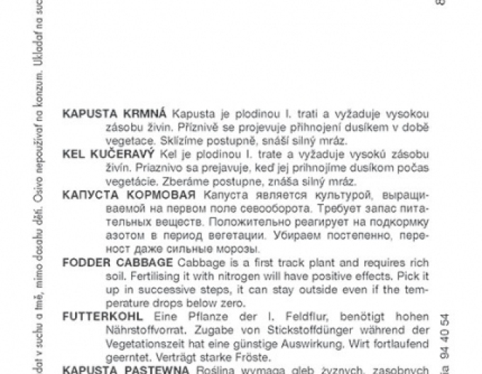 Semena kapusty ´Inka´
