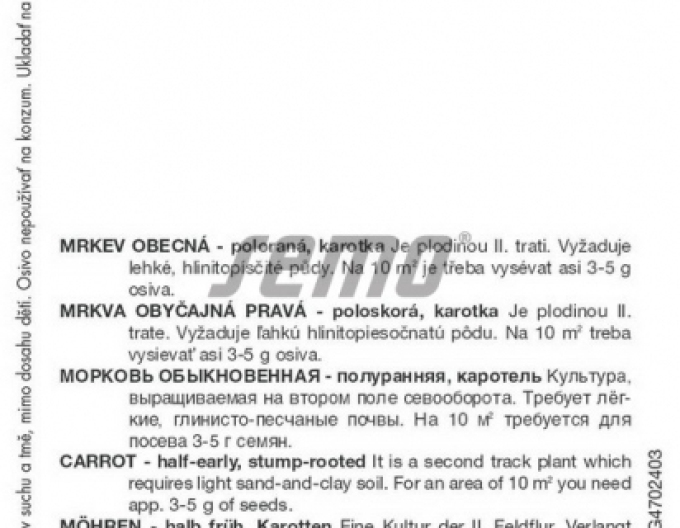 Semo Mrkev obecná ´Jolana F1´