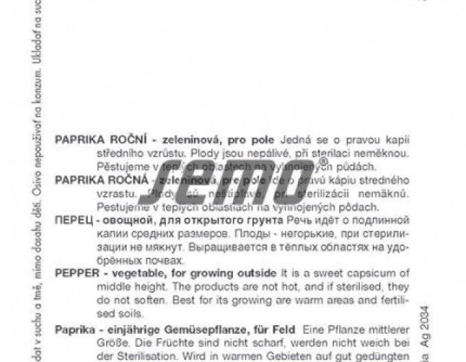 Semo Paprika roční Lydia