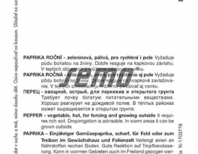 Semo Paprika roční ´Ohnivec´