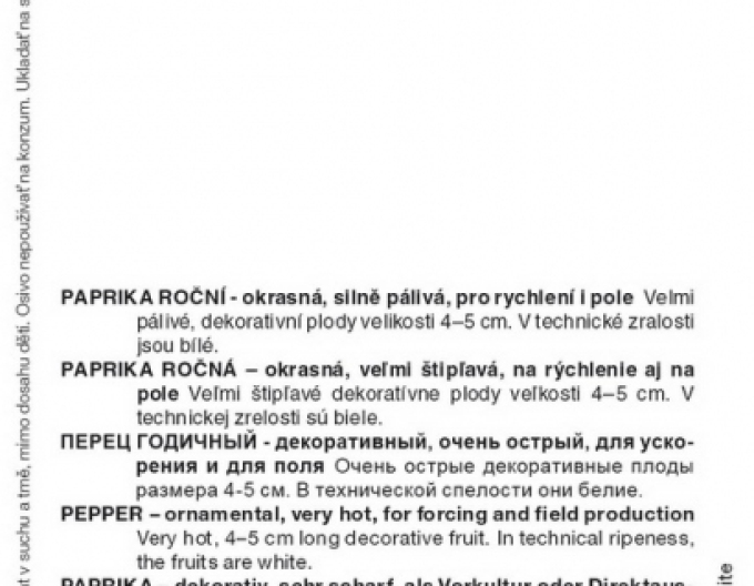 Semo Paprika roční Habanero White