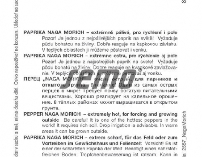 Semo Paprika roční ´Naga Morich´