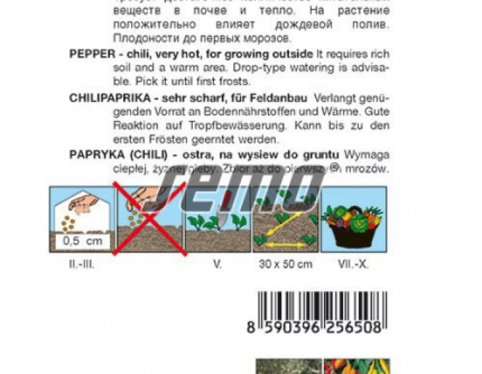 Semo Paprika roční chilli ´Směs barev´
