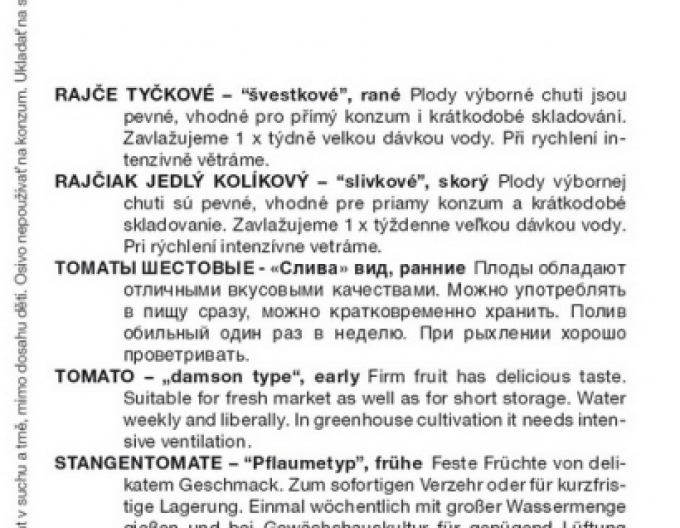 Semo Rajče tyčkové Blumko