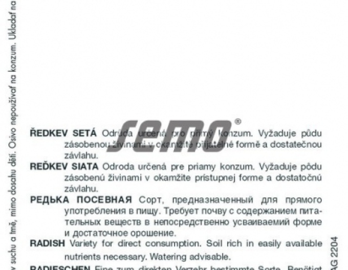 Semena Žlutá ředkev ´Lutea´