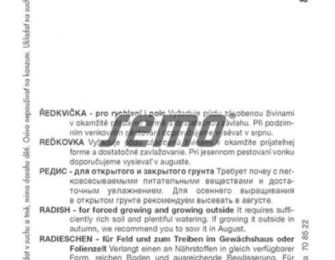 Semo Ředkev setá ´Duo´