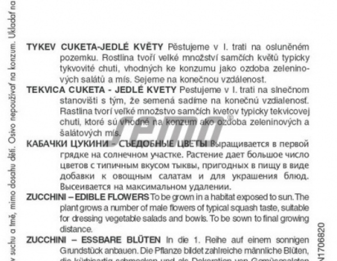 Semo Tykev cuketa ´Jedlé kvety´