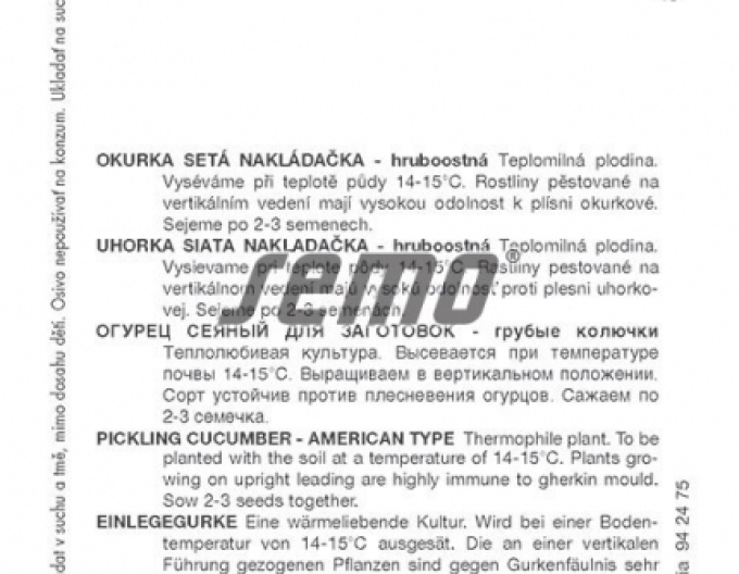 Semo Okurka setá nakládačka Nora F1- hruboostná