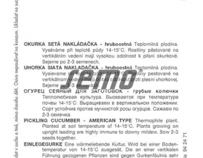 Semo Okurka setá nakládačka Bohemia F1 – hruboostná