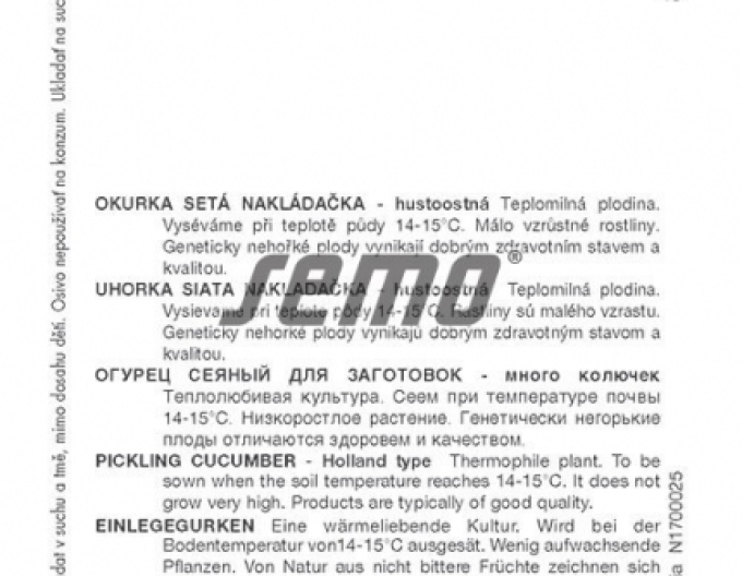 Semo okurka setá nakládačka ´Charlotte F1´