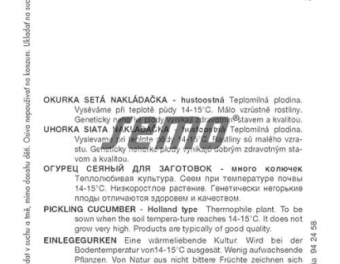 Semo Okurka setá nakládačka Ornello F1 – hustoostná