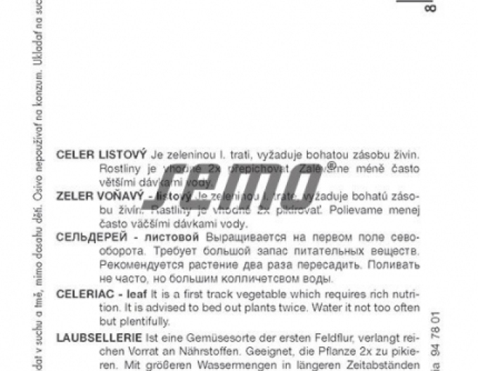 Semo Celer listový Jemný