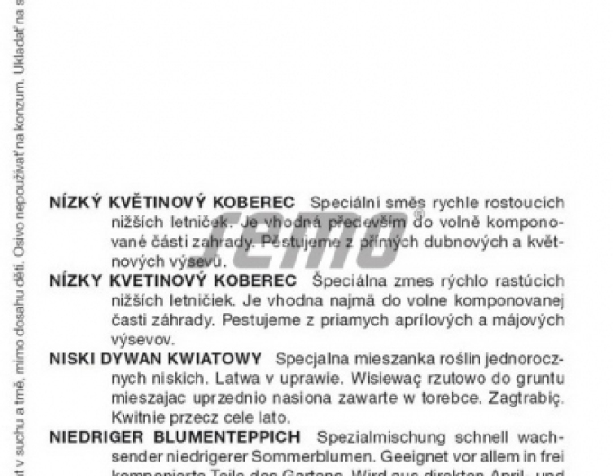 Semo Nízký květinový koberec