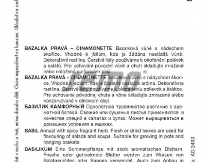 Semo Bazalka pravá ´Cinamonette´