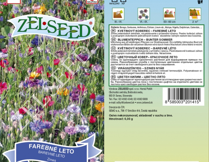 Zelseed Barevné léto - směs 11 letniček