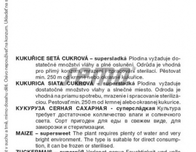 Osivo Kukuřice cukrová Ramondia F1