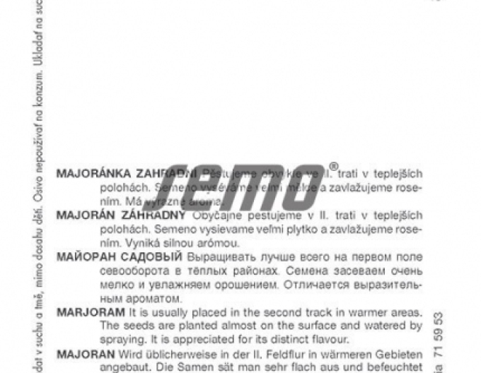 Semo Majoránka zahradní Marietta