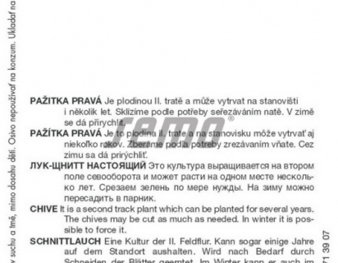 Semo Pažitka pravá Jemná