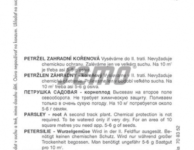 Semo Petržel zahradní - kořenový ´Hanácká´