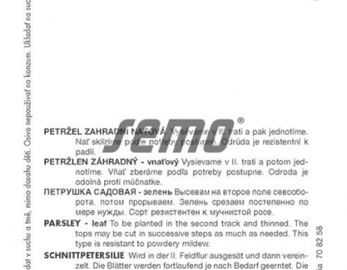 Semo Petržel zahradní naťová Festival 68