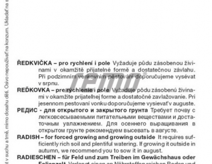 Semo Fialová ředkev ´Purpura F1´