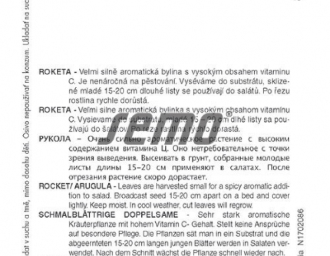 Semo Roketa úzkolistá Wild rocket