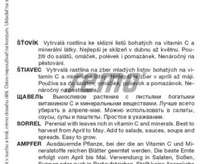 Semo Šťovík zahradní