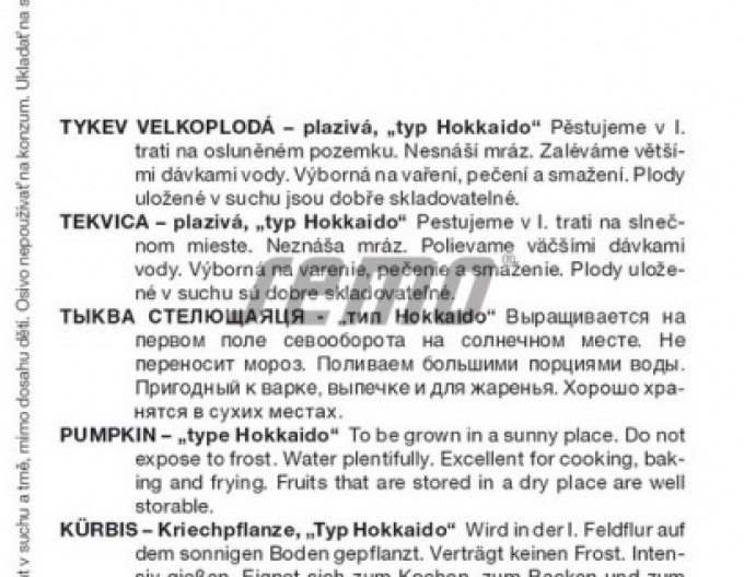 Dýňová semena Hokkaido ´Shokichi Red F1´