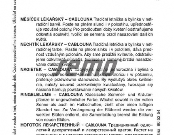Semo Měsíček lékařsky ´Cablouna´