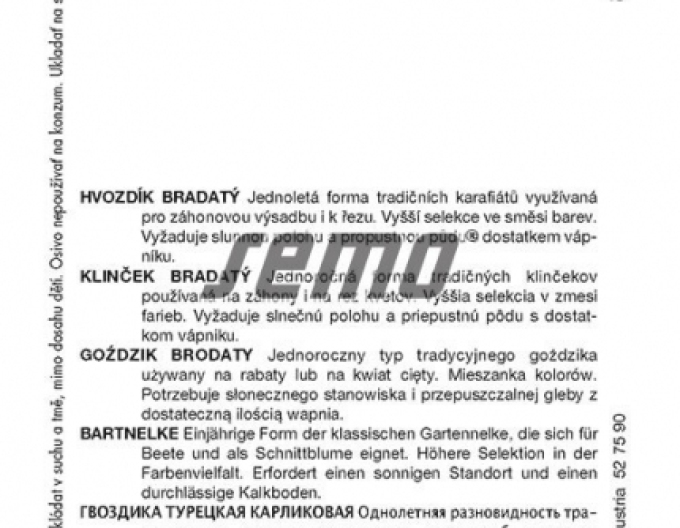 Semo Hvozdík bradatý Změs