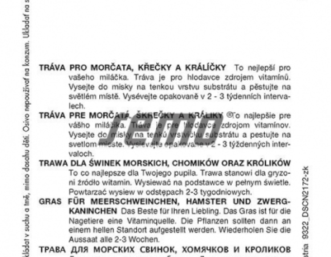 Semo Tráva pro drobné hlodavce