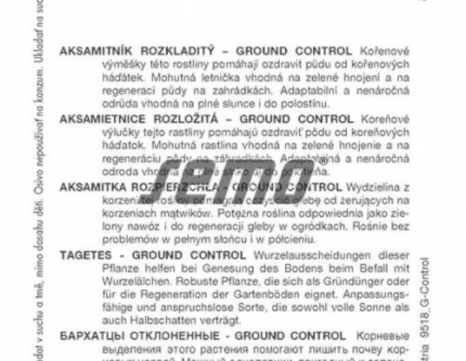 Semo Aksamitník rozkladitý Ground Control