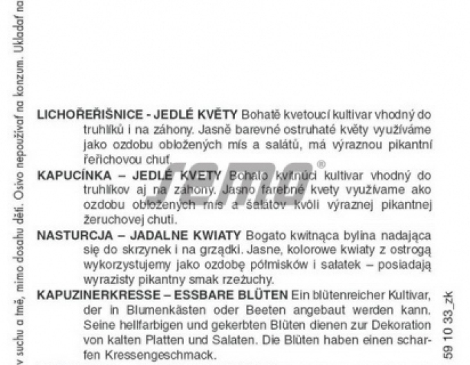 Semo Lichořeřišnice větší ´Jedlé květy´
