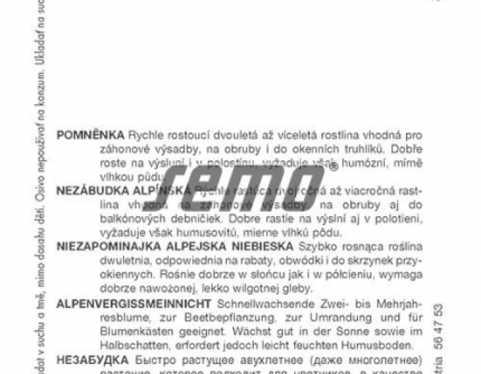 Semo Nezábudka modrá