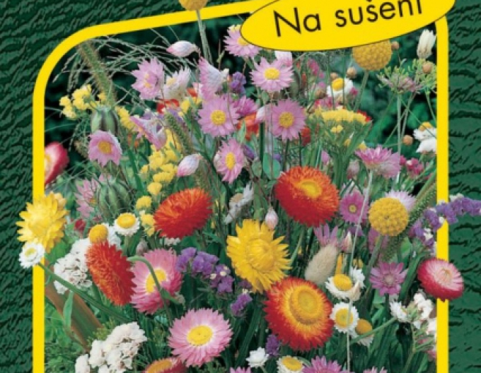 Směs semen letniček k sušení