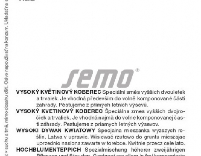 Semo Květinový koberec Zahradní slavnost