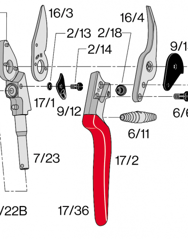 Felco 6/6 šroub pro protilehlou hranu