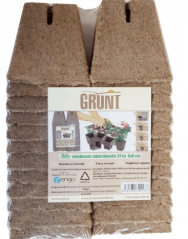 Grunt- Rašelinové zakořeňovače 24ks 8x8cm