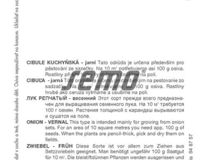 Semo kuchynská cibule Štutgartská