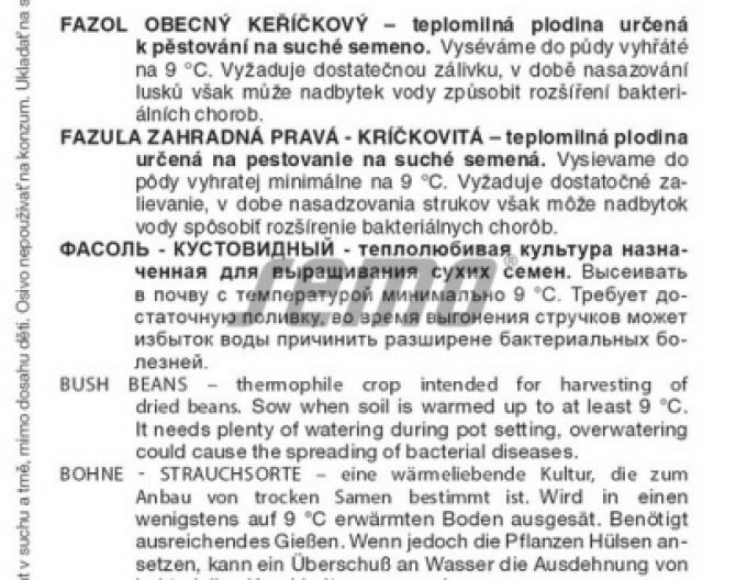 Semo Zahradní fazole Yin Yang