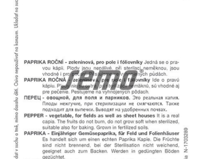 Semo Paprika roční ´Raduza F1´