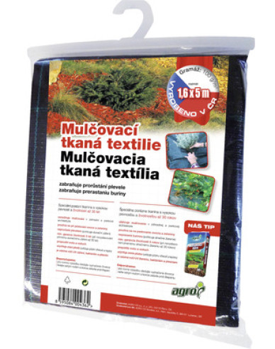 Tkaná textílie černá 100g, 1,6 x 5m