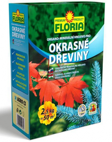 Floria Organicko - minerální hnojivo pro okrasné dřeviny 2,5 kg