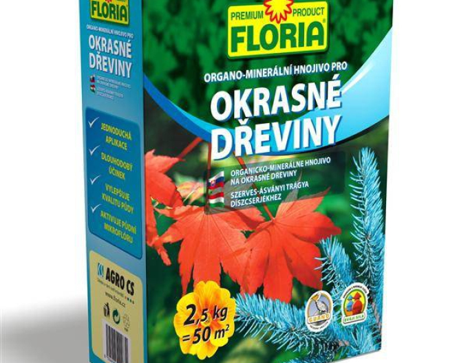 Floria Organicko - minerální hnojivo pro okrasné dřeviny 2,5 kg